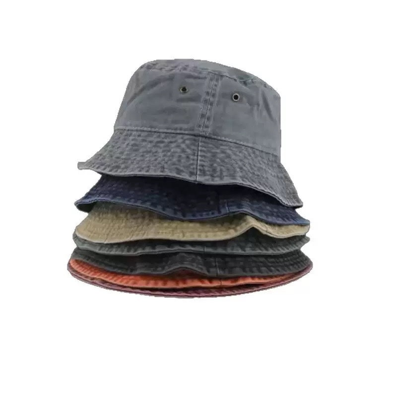 Women's Washed Denim Sun-Protective Bucket Hat