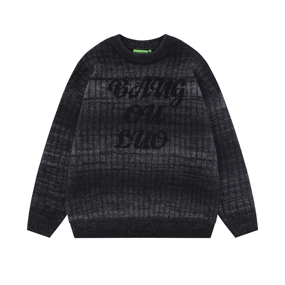 Rendering Gradient Sweater Løs Casual Herre