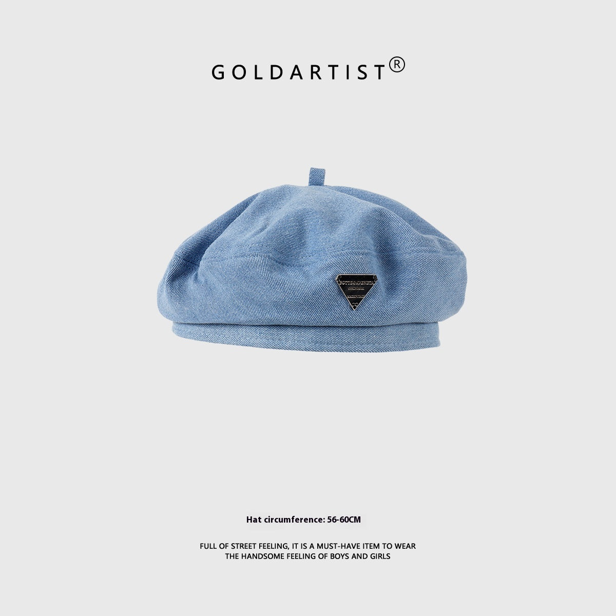 Blue Denim Beret Women's All-match Retro