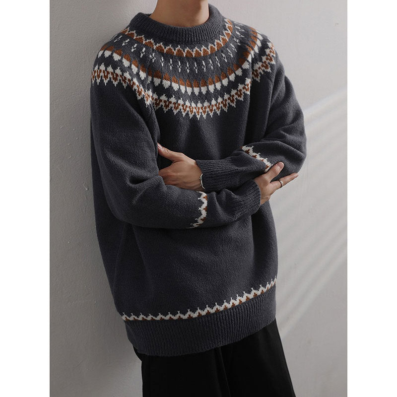 Loose-fitting Comfortable Sweater Men's Design Sense Nordic