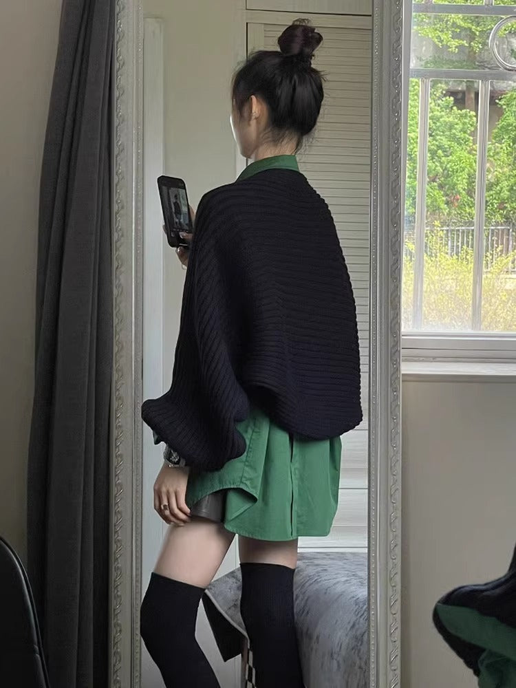 High Sense With A Set Of Sweater Shirt Two-piece Set