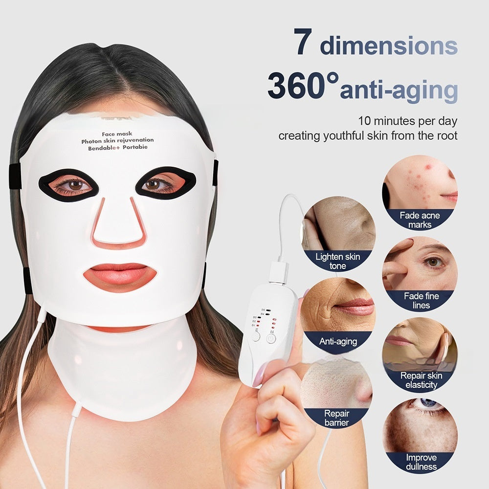 Silikone Ansigtsmaske Genopladelig LED Fotonforyngelse