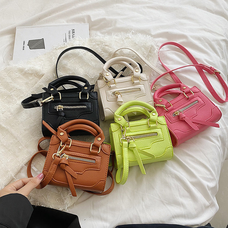Women's Fashion Solid Color Biker Shoulder Bag