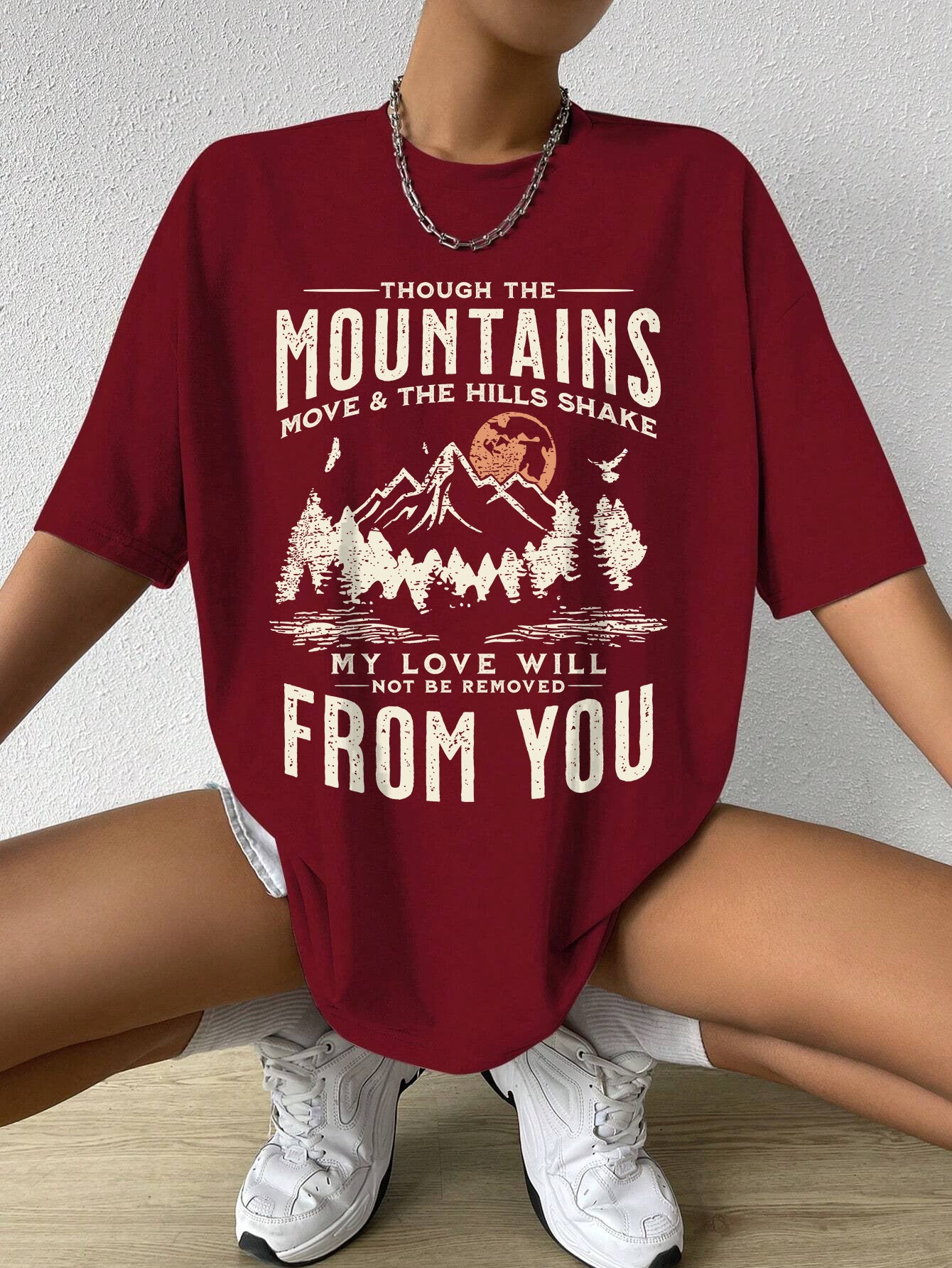 Women's Cotton T-shirt Sunset Print