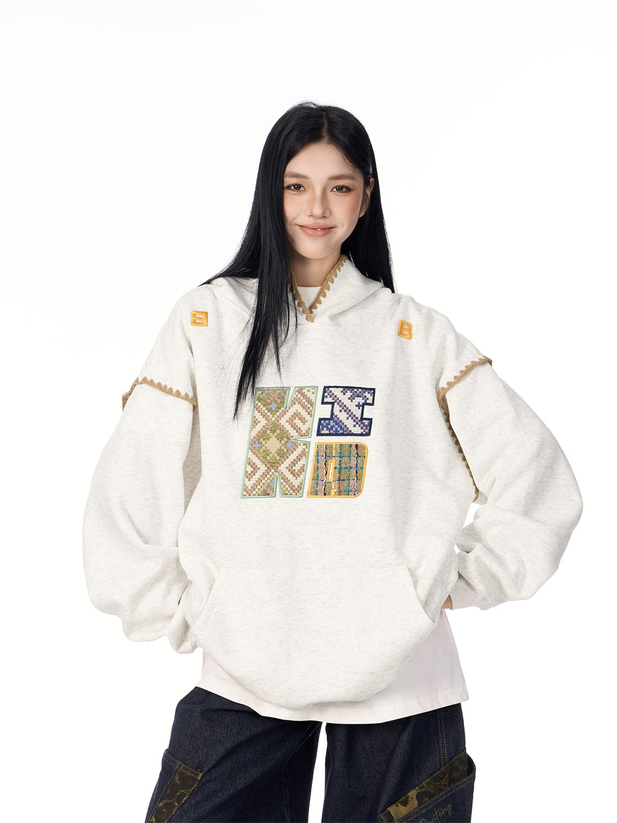 Retro Mixed Color Stripe Stand Collar Coat