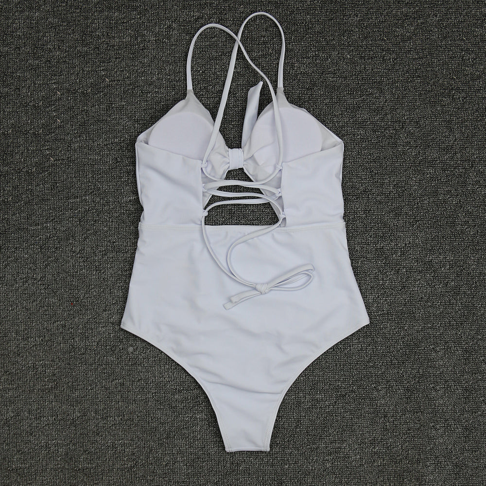 Cross Strap Ladies One-piece Swimsuit