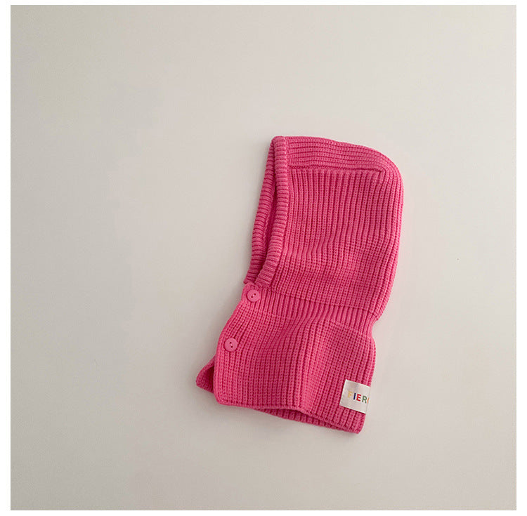 Winter Warm And Cute Children's Hat Scarf Integrated Hat