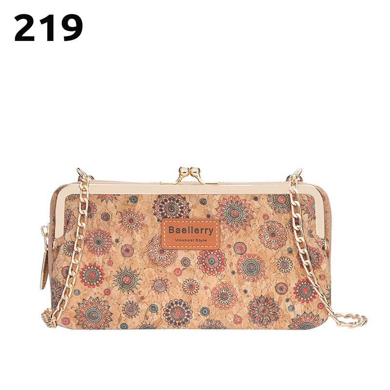 Women's Fashion Cross Section Print Multifunctional Zipper Shoulder Crossbody Bag
