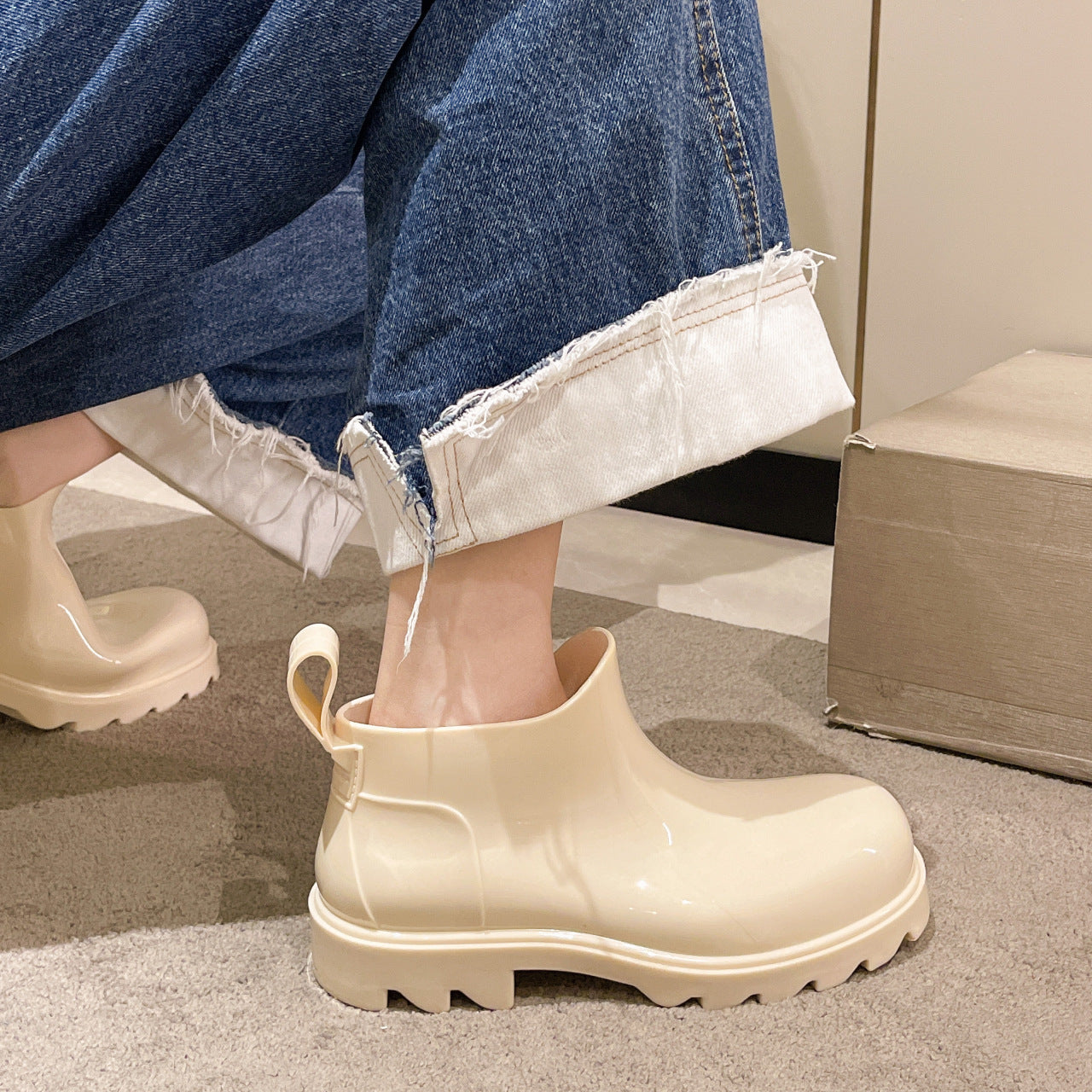 Fashion Candy Color Rubber Anti-Slip Rain Boots