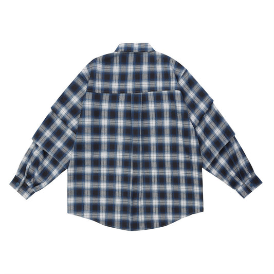 Loose Five-pointed Star Embroidered Lapel Casual Shirt