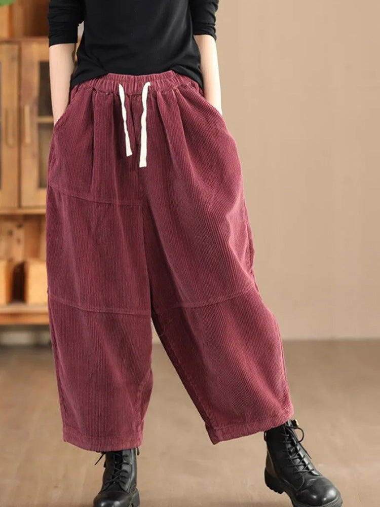 Stylish Harem Pants With A Designer Touch, Hong Kong-style Plus-size Trousers