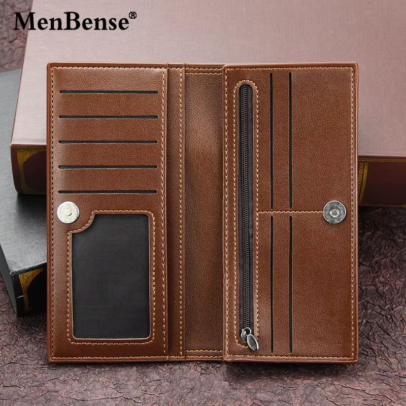 Men'S Wallet Long Fashion Multiple Card Slots Men'S Wallet Slim Long Thin Mens Luxury Wallet Designer Wallet Men with Coins Bag