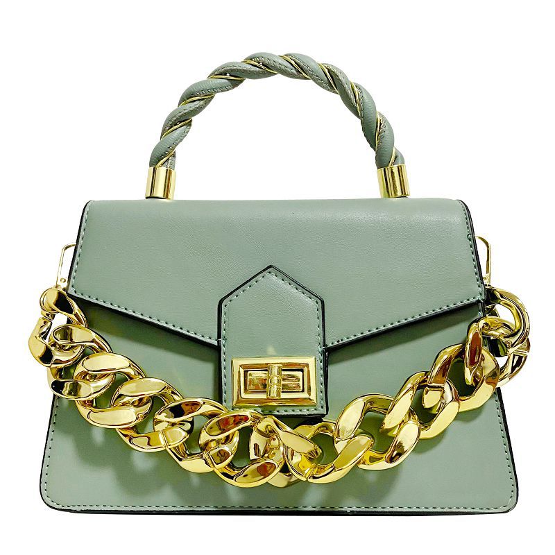 Fall Winter Fashion Crossbody Bag Twisted Chain Women's Bag Handbag Simple Texture Shoulder Messenger Bag
