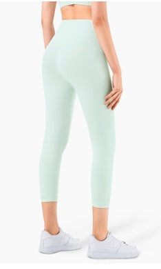 New Fitness Yoga No T-line Nude High-waist Beautiful Buttocks Cropped