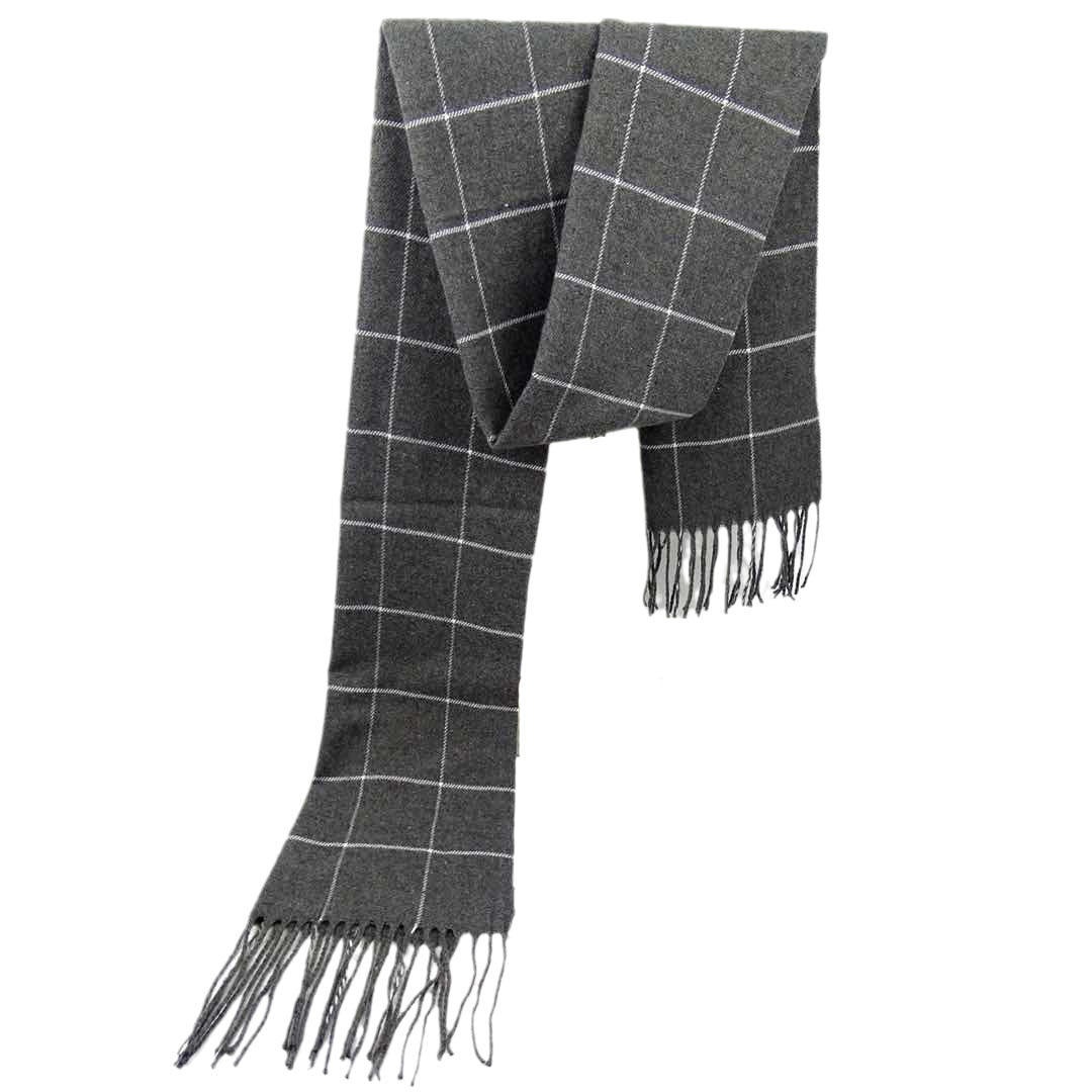 Men's Versatile Reversible Checkered Shawl Scarf
