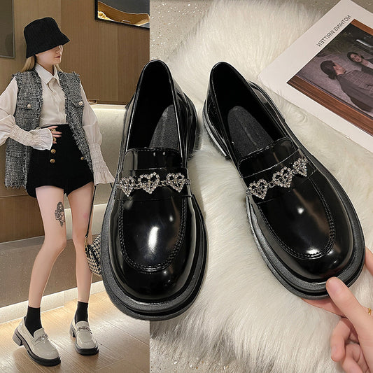Women's Fashion Casual Thick-soled Leather Shoes