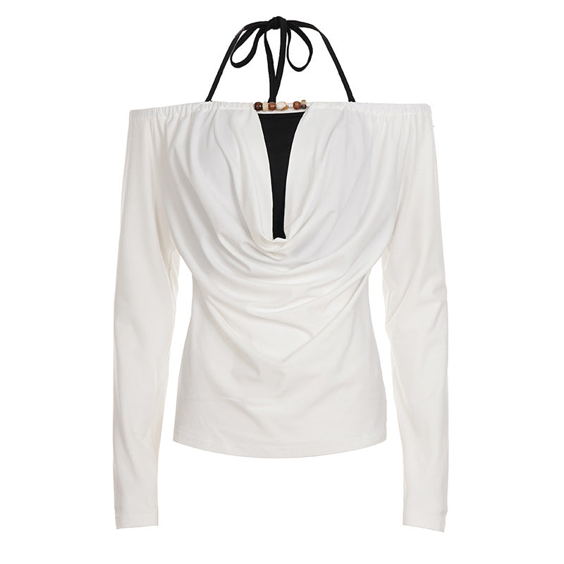 Stylish Minimalist Slim Fit Long Sleeve Top For Women
