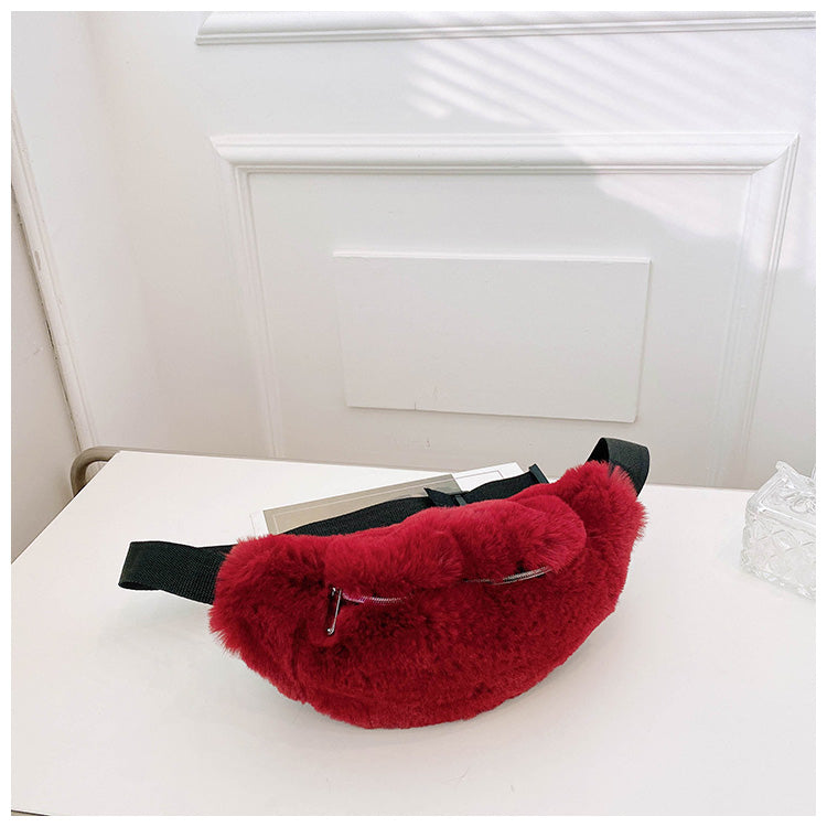 One-shoulder Messenger Bag Fluffy Chest