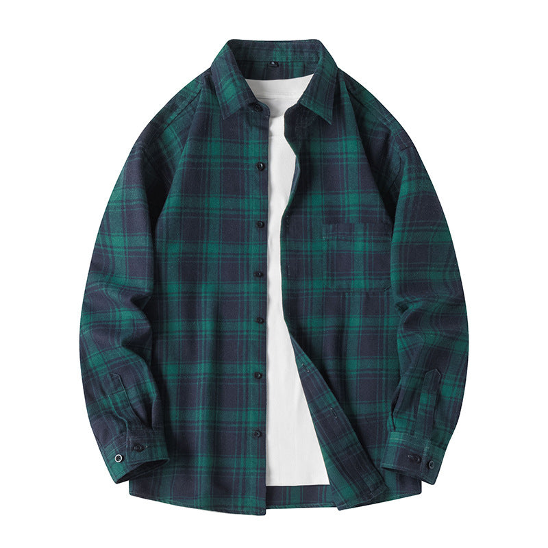 Spring New Plaid Casual Breathable Long Sleeves Coat