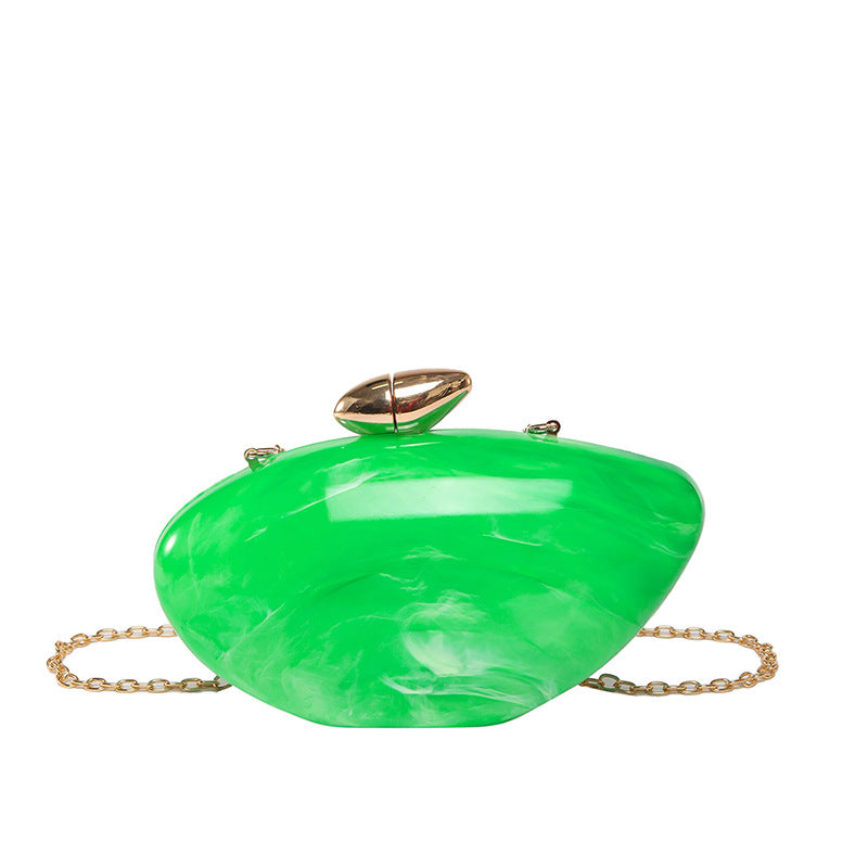 Oval Shell Goose Egg Acrylic Fashion Evening Bag Chain Shoulder Women's