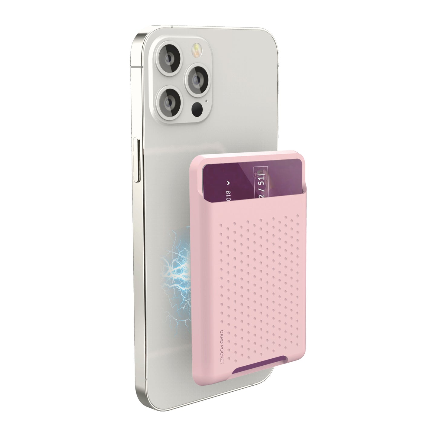 Strong Magnetic Silicone Mobile Phone Back Sticker Card Case