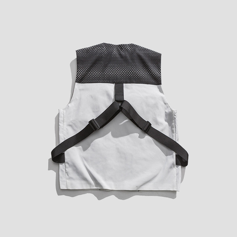 Men's Summer Sleeveless Vest, Lightweight Waistcoat, Men's Multi-pocket Waistcoat