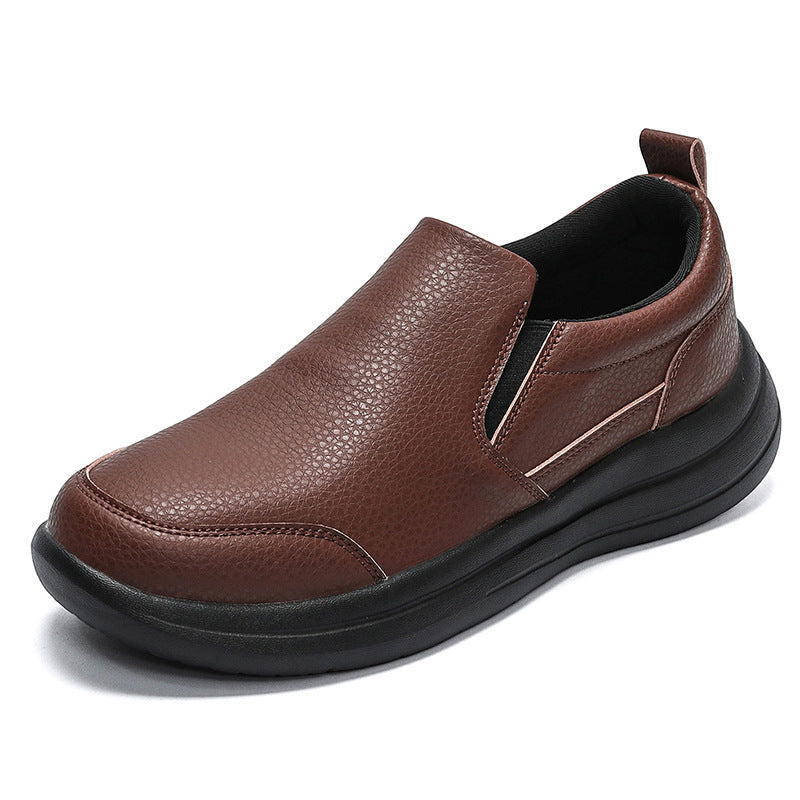 Mens Lightweight Luxury Leather Walking Shoes For Casual Wear