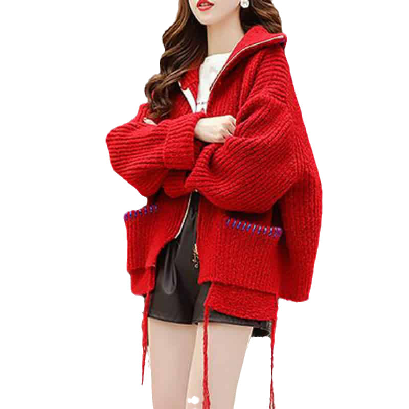 Autumn And Winter New Loose Chinese New Year Red Idle Style Jacket