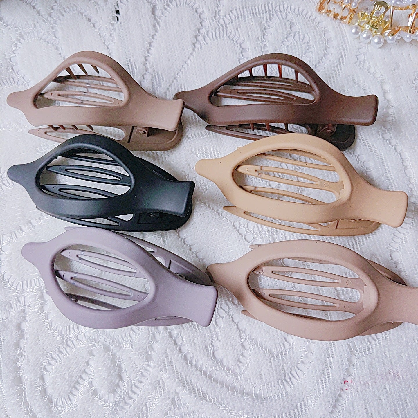 Women's Portable And Simple Plastic Frosted Grip