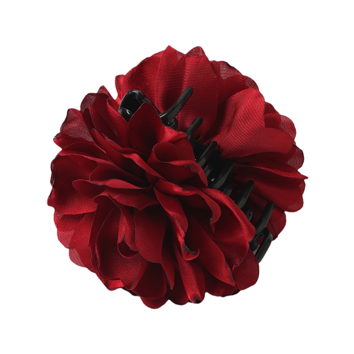 Female Minimalist French Satin Camellia Large Gripper