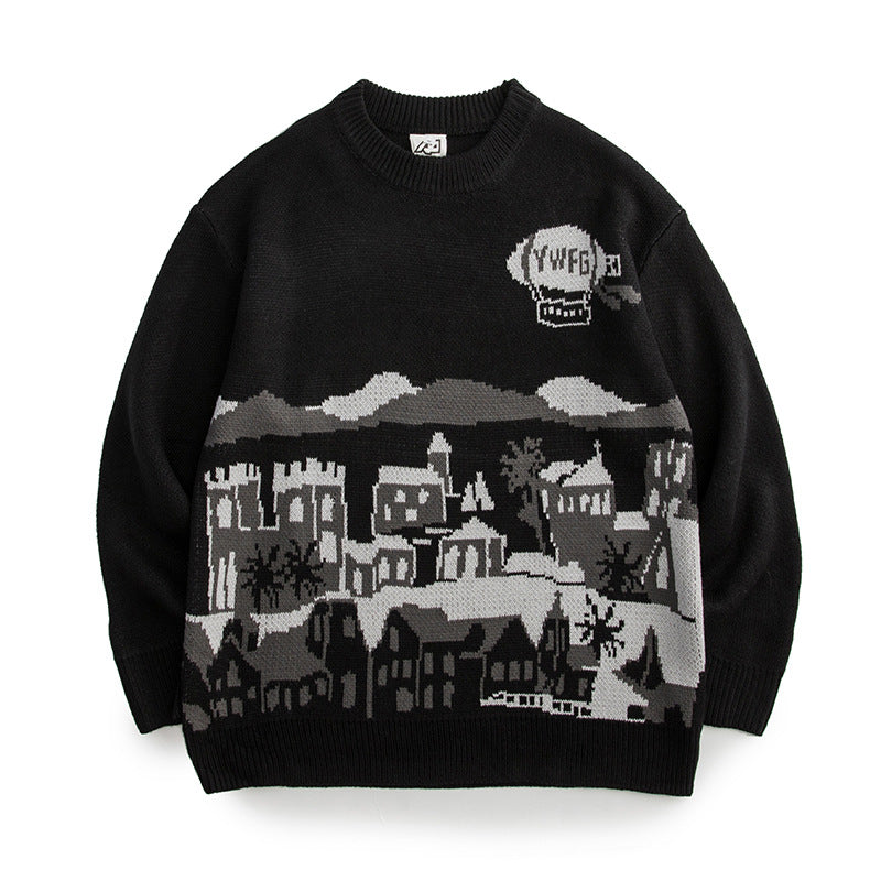 Men's Thick Round Neck Casual Loose Sweater
