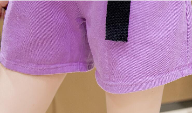 Women's Simple Solid Color Denim Shorts