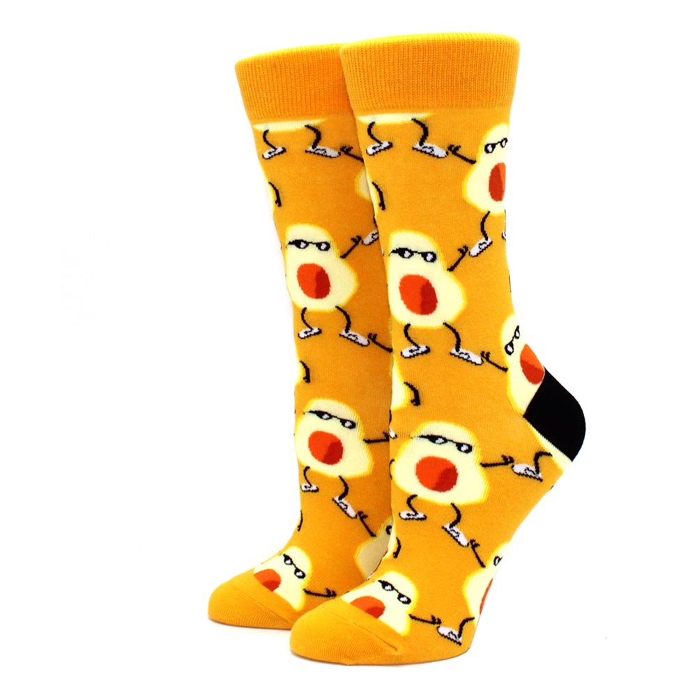 Colorful Women's Cotton Round Socks Funny Banana