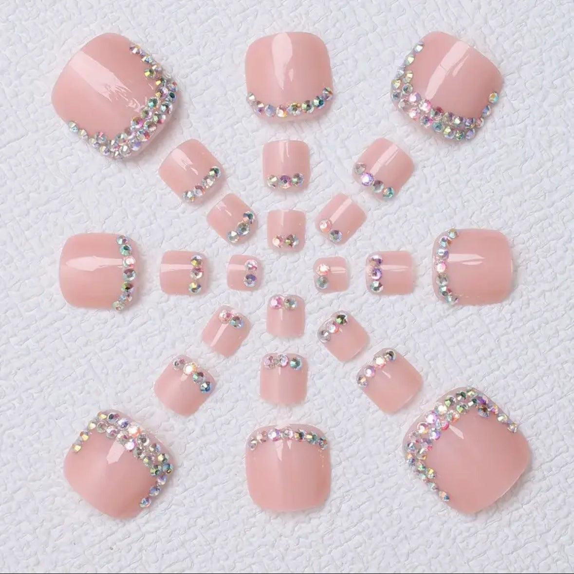 Fashion Simple And Short Square Foot Manicure