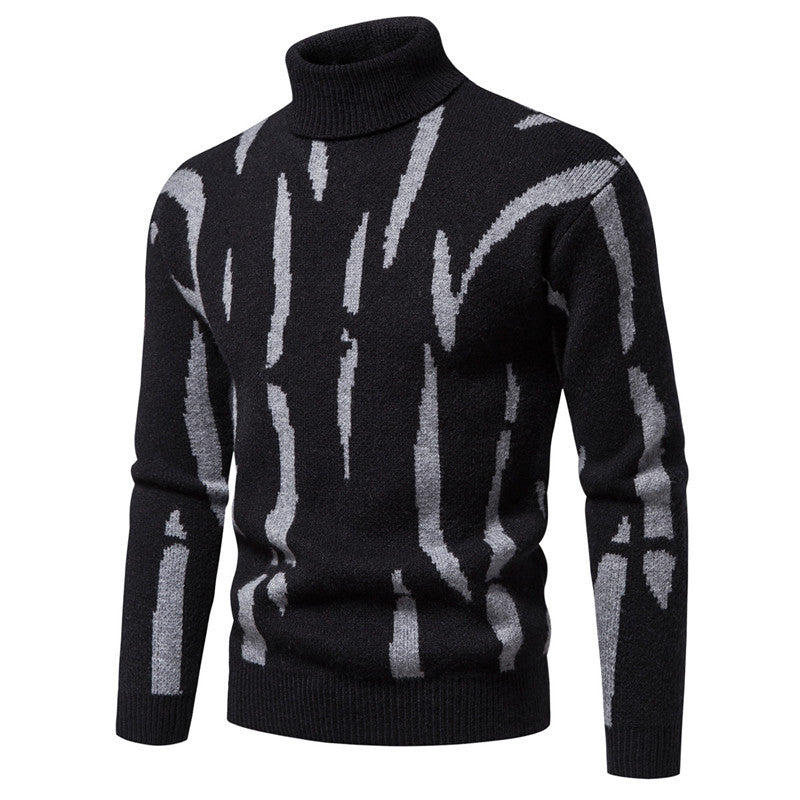 Men's Round Neck Plaid Jacquard Super Soft Sweater Casual