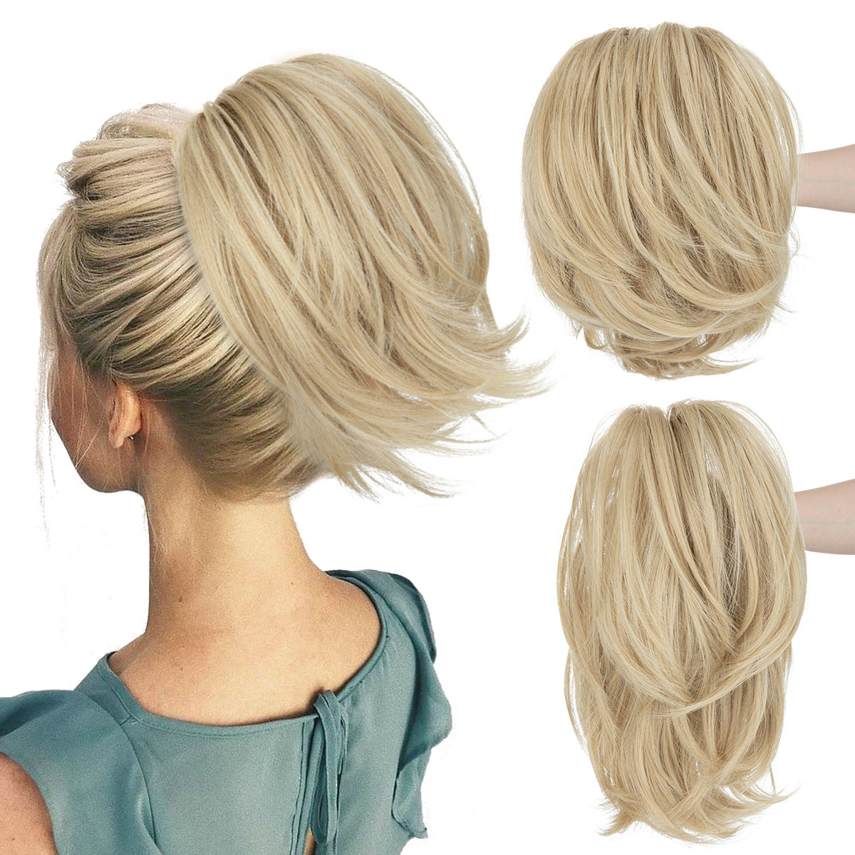 Wig Female Ponytail Short Grip Curly Hair
