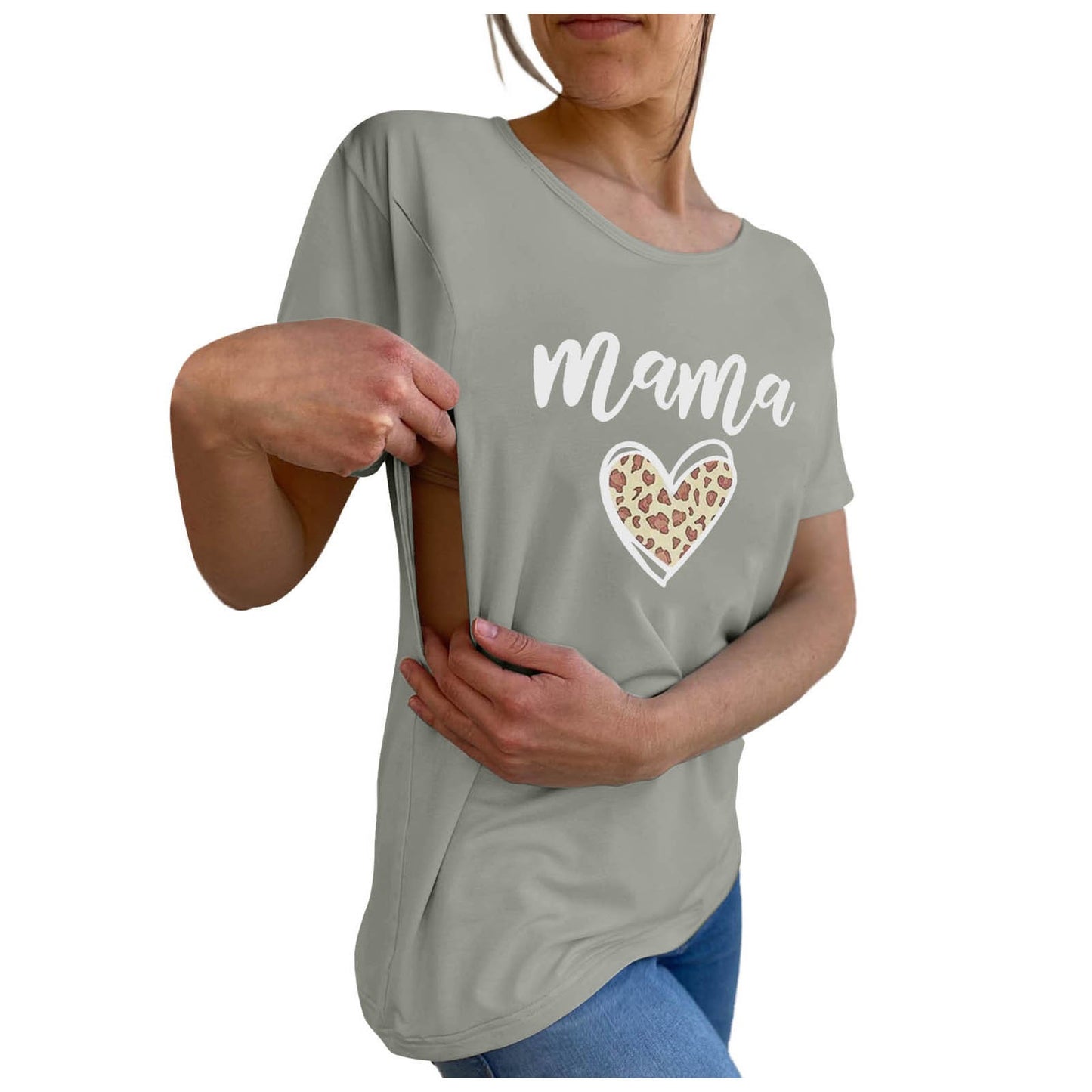 T-shirt til kvinder - kortærmet ventetoppen ammetøj