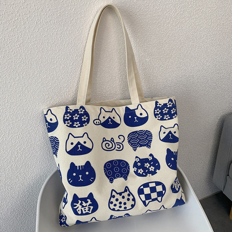 Autumn New Canvas Bag Female Single Shoulder Japanese System Cute And Versatile