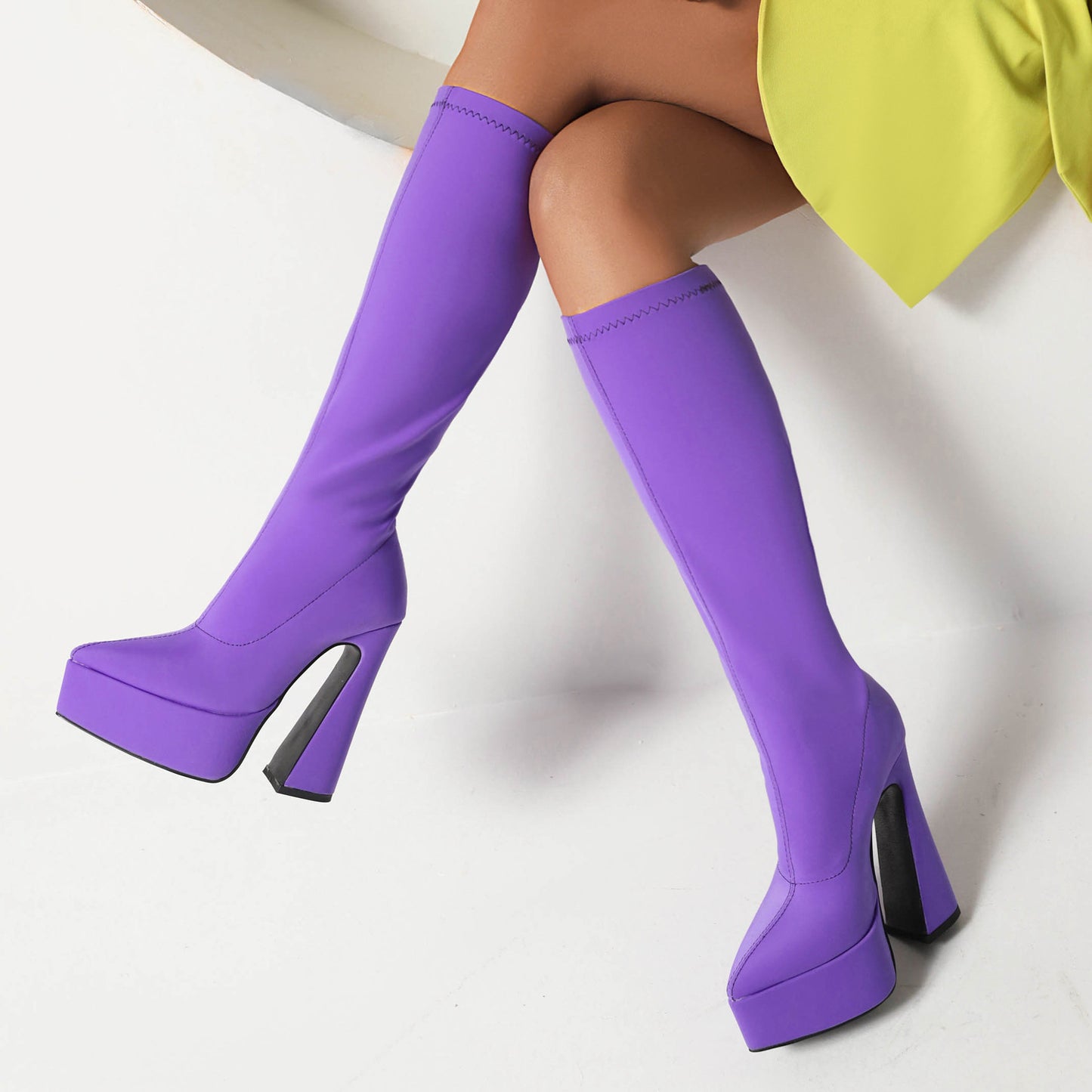 Sardines Platform Pointed Toe Super High Heel Boots