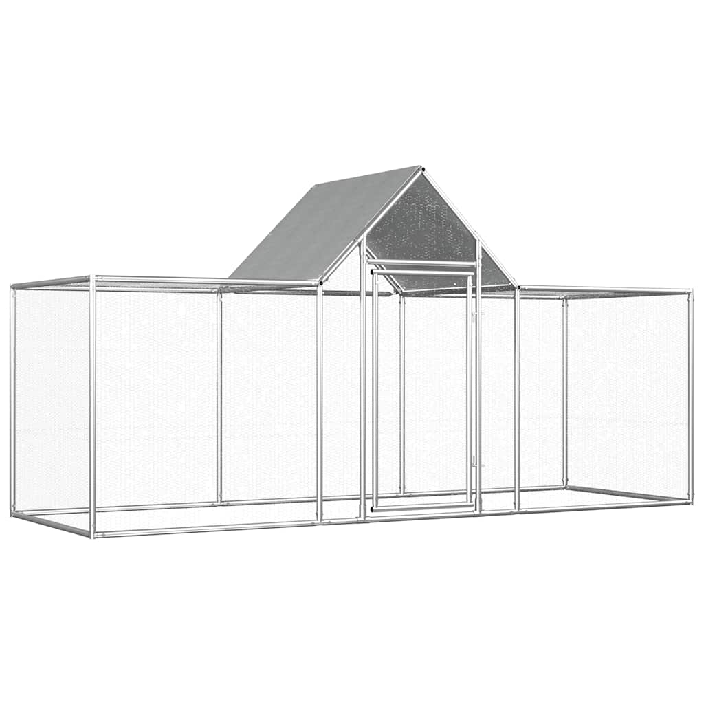 Chicken Coop 3x1x1.5 m Galvanized