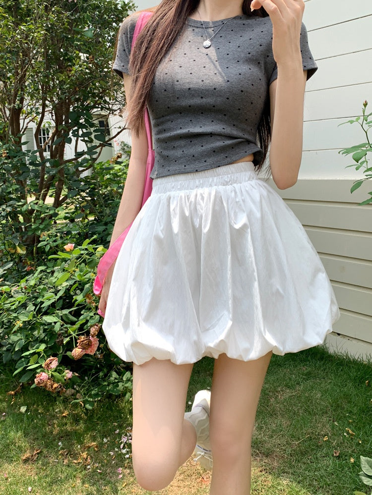 Fashionable And Versatile Puff Bud Short Skirt For Women