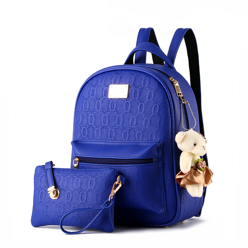 Korean Casual Shoulder College Style Solid Color