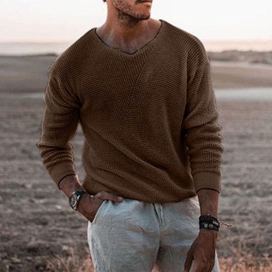 Langærmet sweater med rund hals