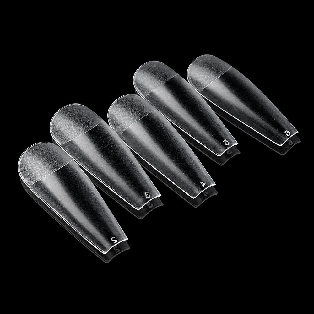 High Quality Transparent Seamless Square Long Ballet Frosted Fake Nails