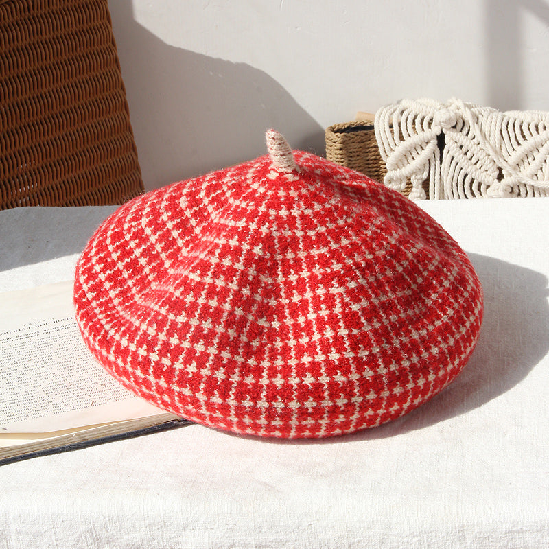 Versatile And Fashionable Literary Lattice Octagonal Hat