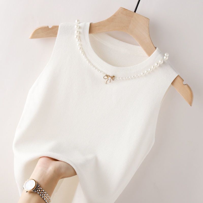 Beaded Ice Silk Camisole Women's Spring And Summer Inner Wear Fashion Slim Fit