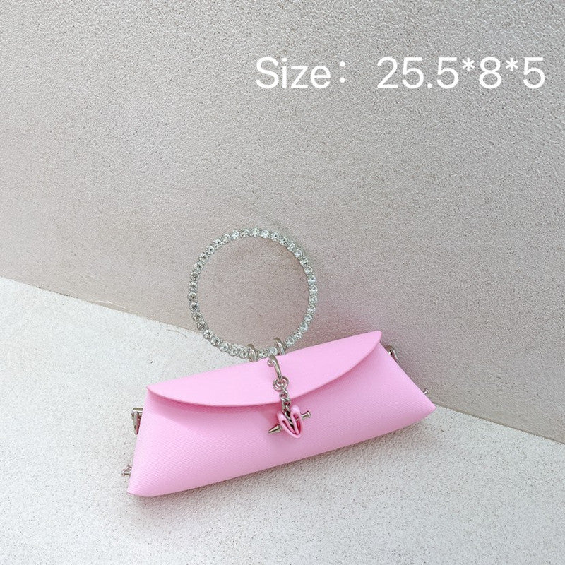 Korea Cross Pattern Rhinestone Ring Chain Portable