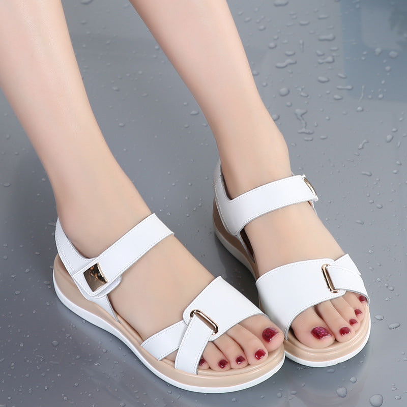 Fashion Soft-soled Flat-heeled Casual Mid-heel Mom Shoes