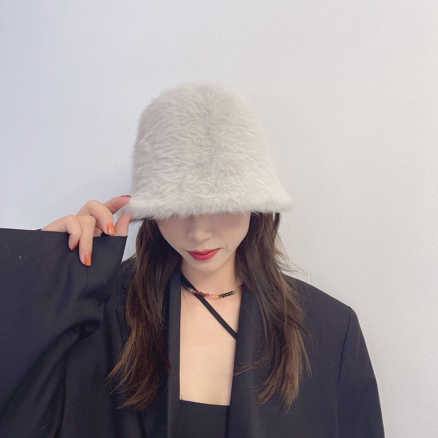 Rabbit Hair Bucket Fashionable Warm Hat
