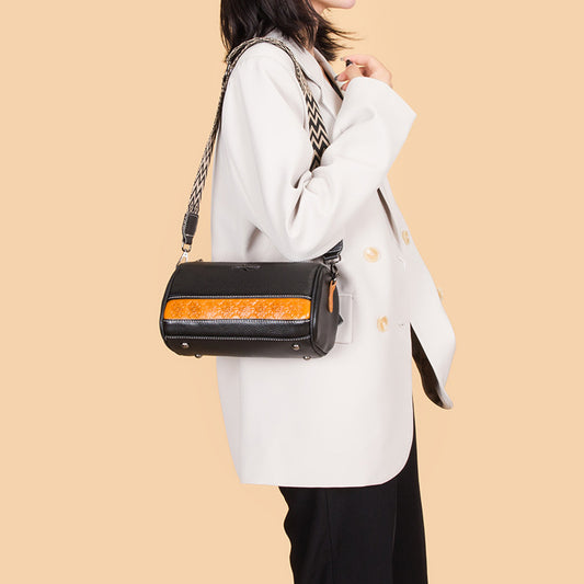 Leather Wide Shoulder Strap Women's Bag New Trend Fashion One Shoulder Diagonal Span